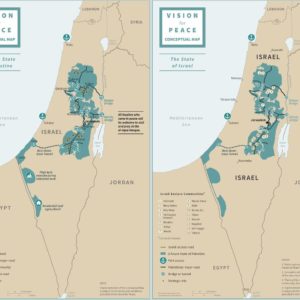 Israele e Palestina, due Stati, una capitale: la mappa del piano Trump