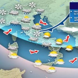 Previsioni meteo: qualche pioggia e nevicata, poi sole e temperature in rialzo