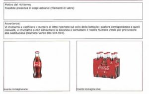 Coca Cola Original Taste, "possibili filamenti di vetro nelle bottibglie": i lotti richiamati