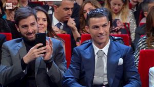 Sanremo 2020, Cristiano Ronaldo emozionato per l'esordio di Georgina Rodriguez