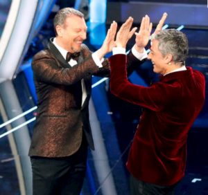 Sanremo 2020, Fiorello ad Amadeus: "52%, bravo. Vai col Pd"