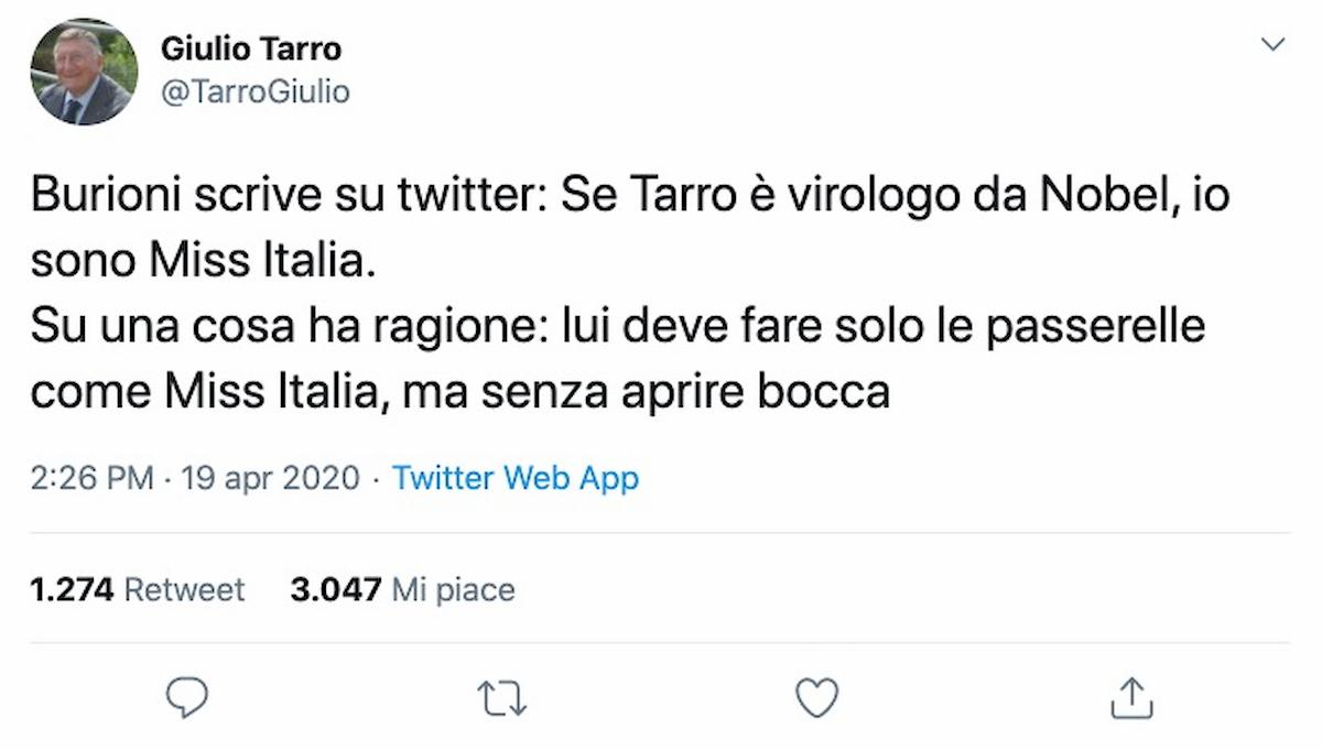 Coronavirus, lite tra virologi. Giulio Tarro attacca Roberto Burioni: "Può solo sfilare a Miss Italia. Deve stare zitto"
