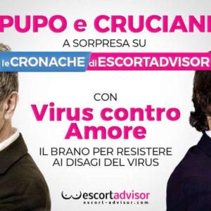 Pupo e Cruciani cantano Virus contro Amore per il sito Escort Advisor