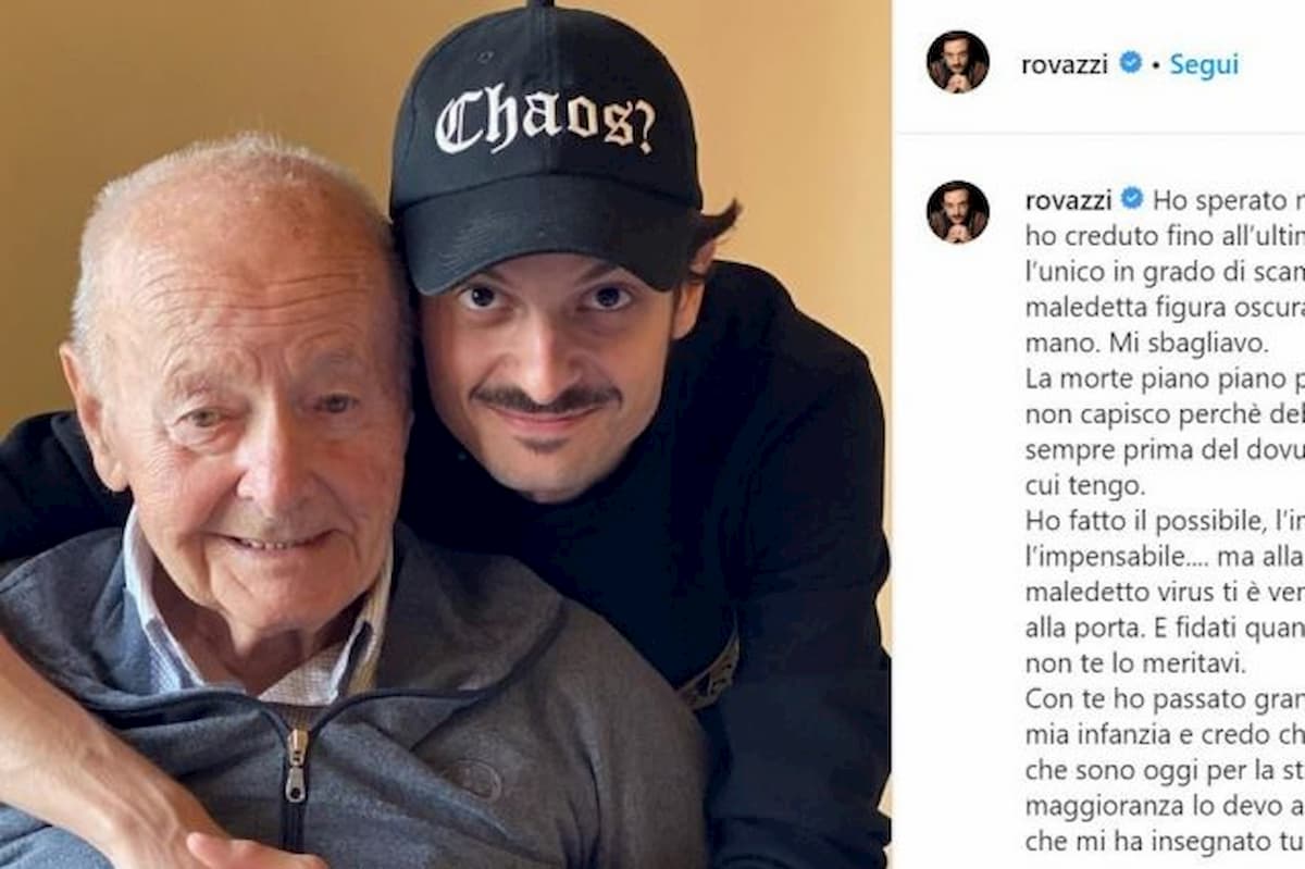 Fabio Rovazzi, il nonno morto per il coronavirus: "Sei stato il migliore, non te lo meritavi"