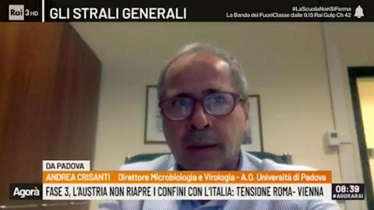 Coronavirus, Crisanti: "Austria fa bene a non aprire all'Italia. Ci sono ancora un sacco di casi"