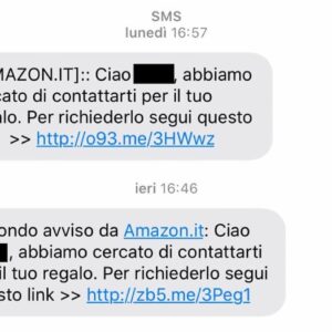 Truffa finto sms Amazon, promette un iPhone in regalo ma ruba soldi