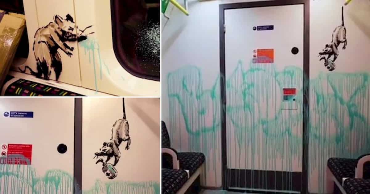 Banksy, la nuova opera contro chi non rispetta le regole anti-Covid in metro