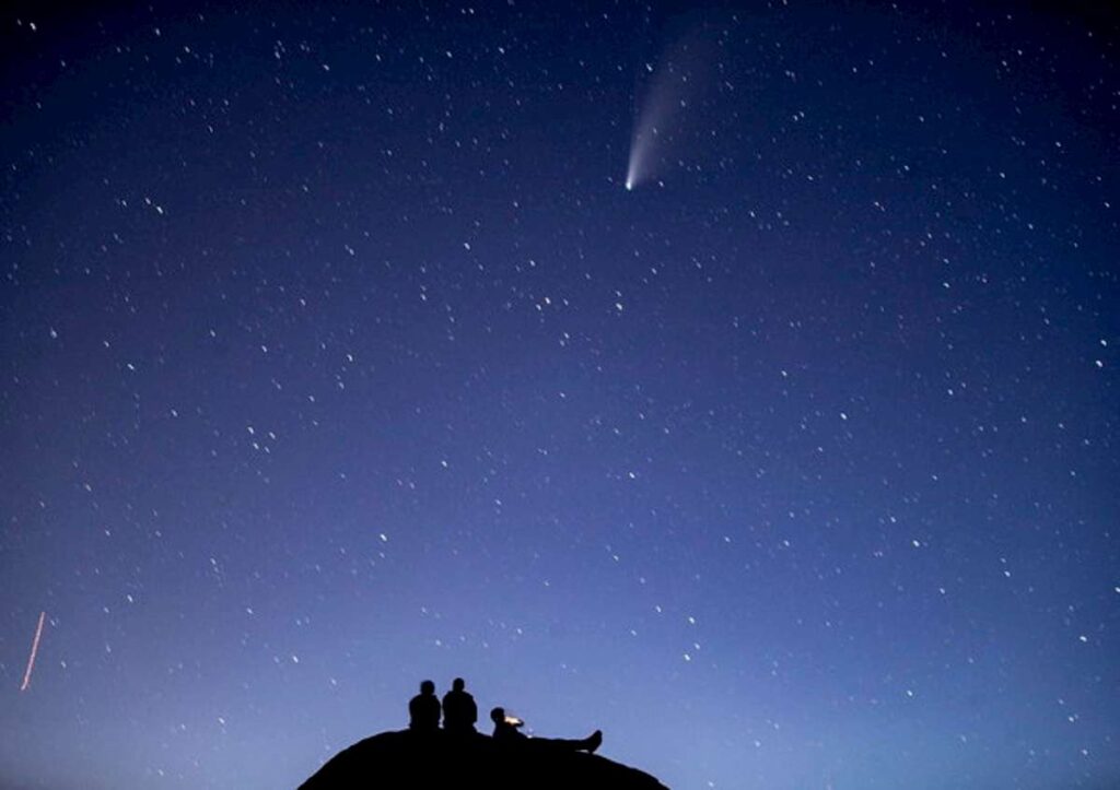 La cometa vista in Nord America