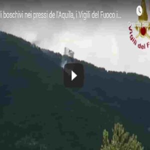 Incendi L'Aquila, video Vista