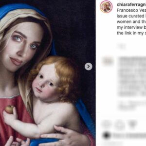 Chiara Ferragni come la Madonna per Francesco Vezzoli: il Codacons la denuncia per blasfemia
