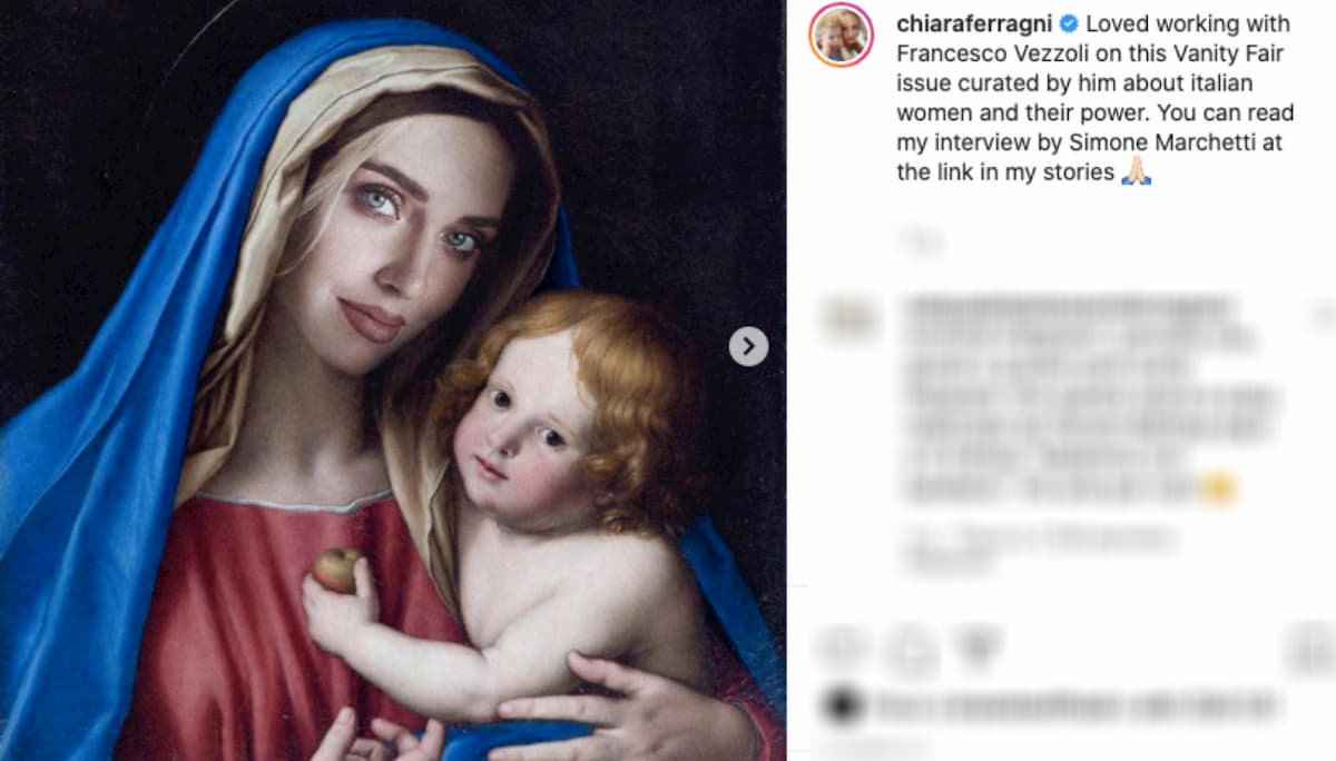 Chiara Ferragni come la Madonna per Francesco Vezzoli: il Codacons la denuncia per blasfemia