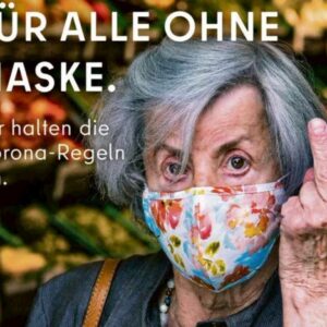 Coronavirus, a Berlino la pubblicità del Senato punta il dito medio contro i no mask
