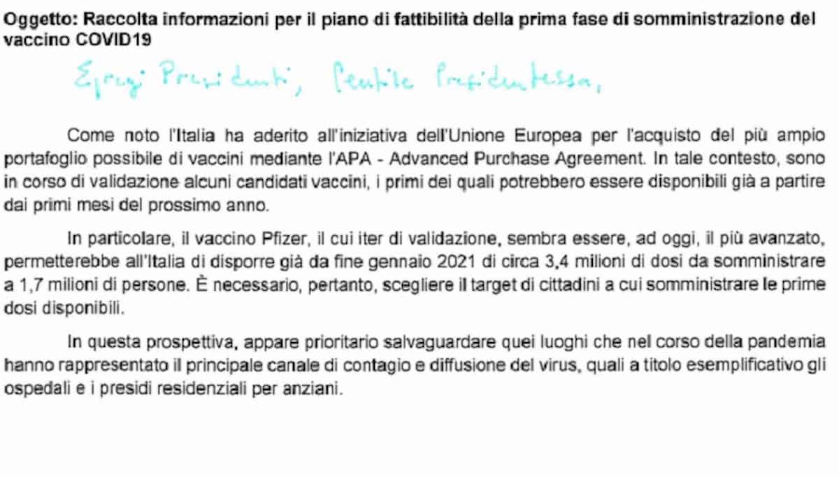Covid, piano vaccini Italia 2021: prima negli ospedali e nelle Rsa. SCARICA PDF