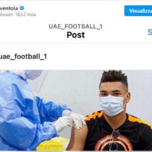 Ventola attaccato sui social per il post sul vaccino anti Covid negli Emirati Arabi