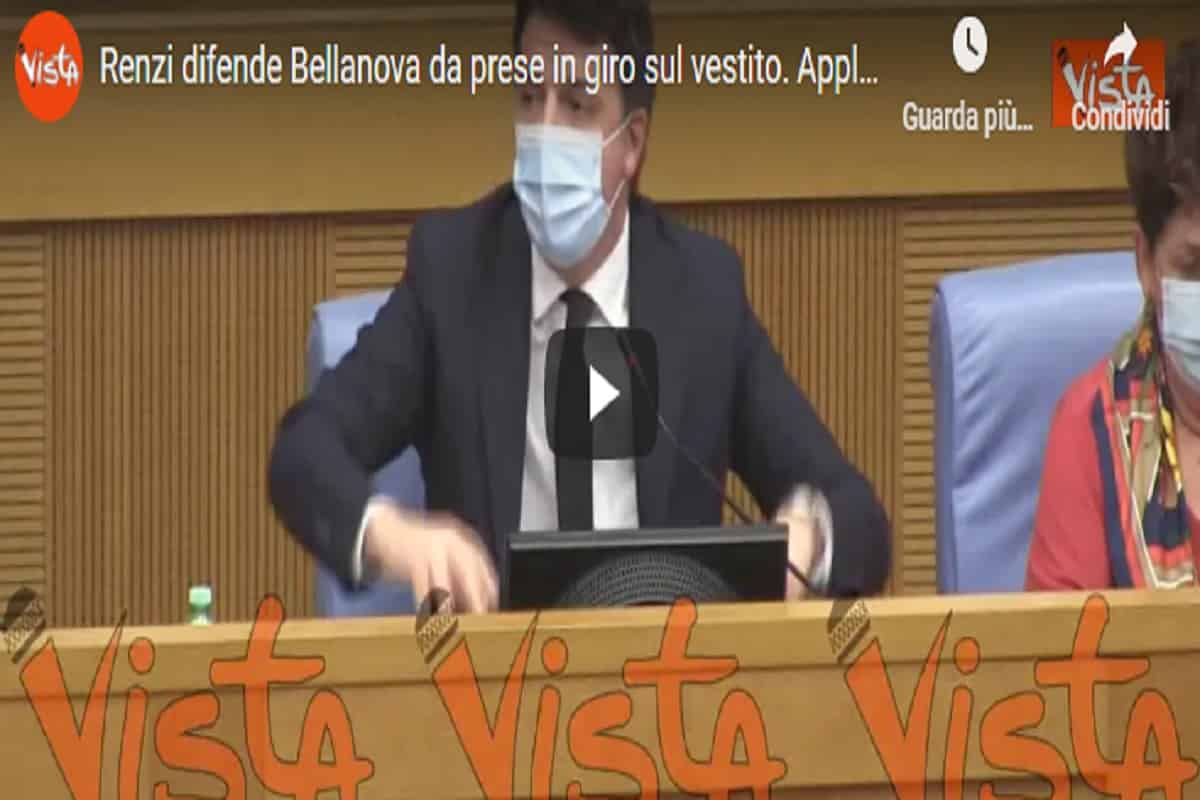 Matteo Renzi: "Avete preso in giro le nostre ministre. Teresa Bellanova è stata attaccata dal primo giorno per il vestito"