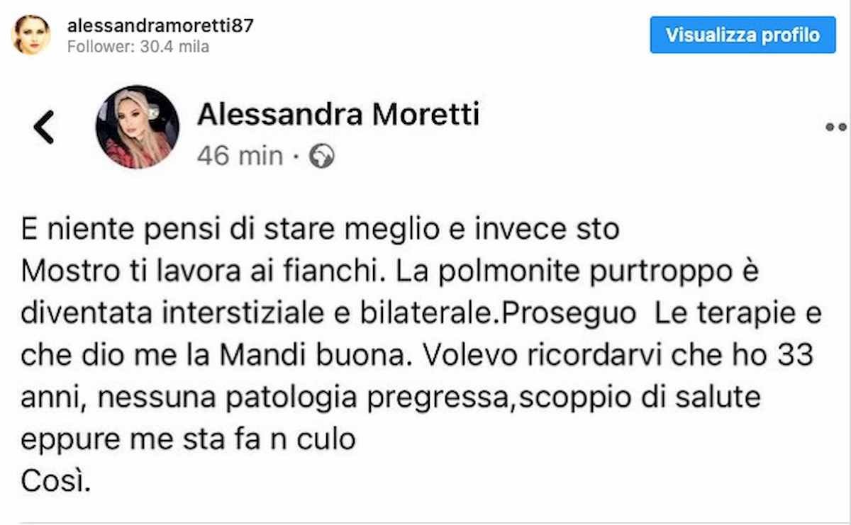 Alessandra Moretti, moglie Maurizio Battista: "Abbiamo tutti il Covid, io e mia figlia ricoverate ospedali diversi"