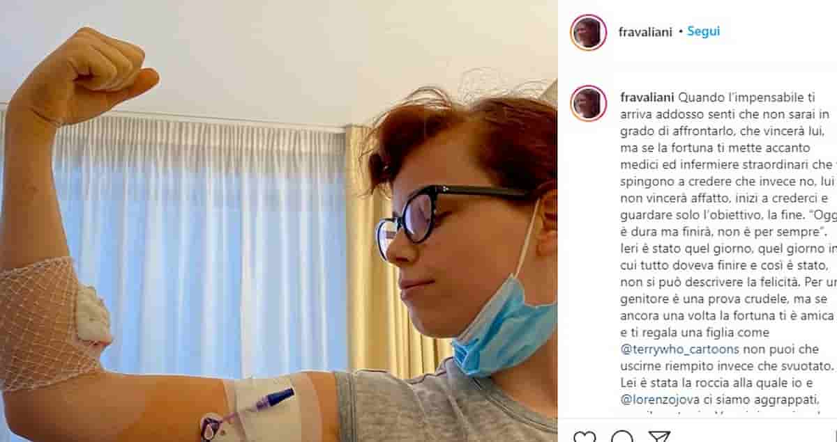 Francesca Valiani, post Instagram per la figlia Teresa ...