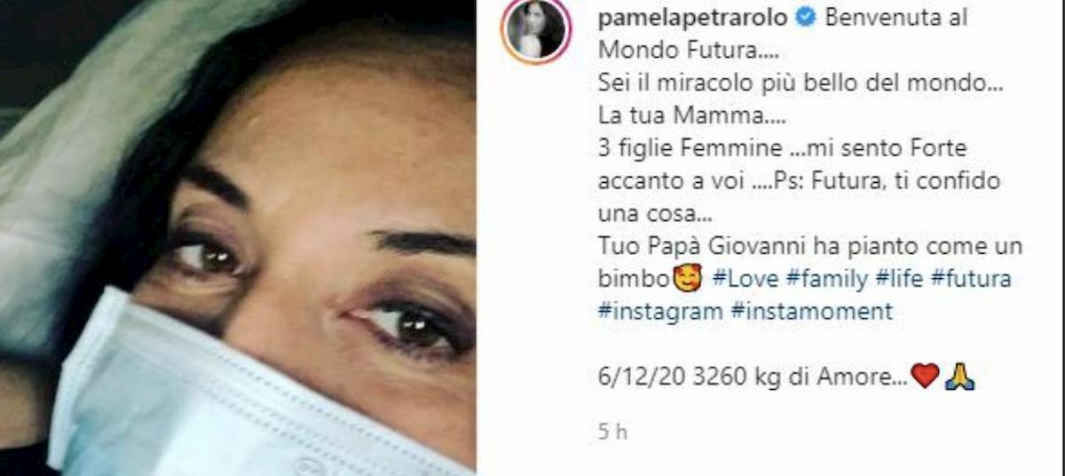 Pamela Petrarolo presenta la figlia Futura Pea: "Ora ha un mese. Parto ai tempi del Covid? stata dura"