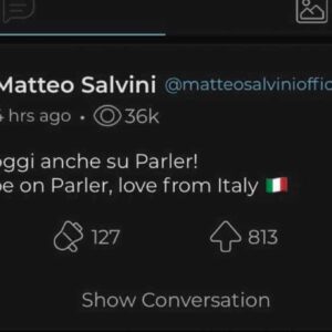 Salvini si iscrive a Parler, il social dove si narra di Mattarella agente inglese anti Trump