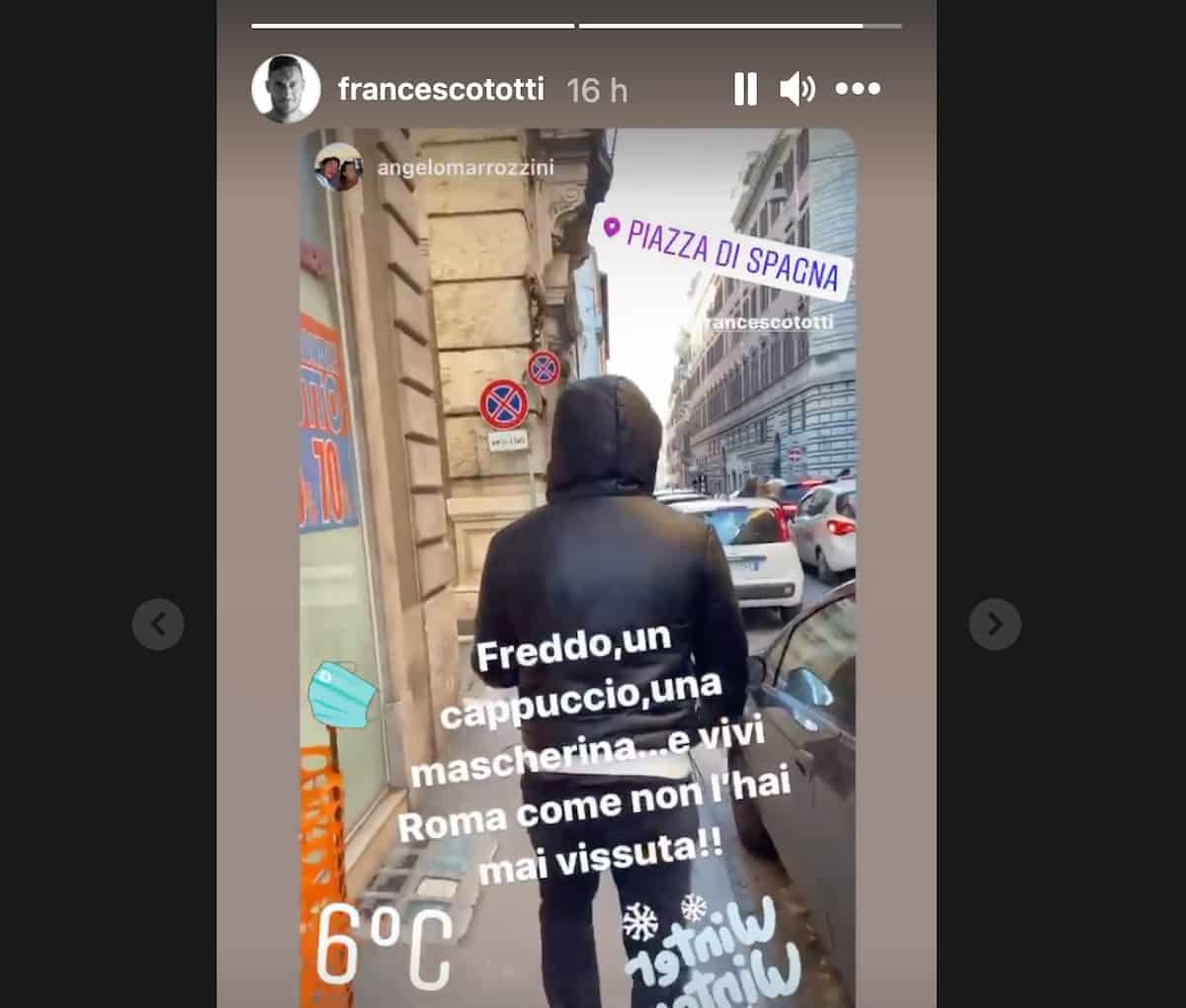 Francesco Totti in giro per Roma: il video su Instagram per le strade del centro, nessuno lo riconosce