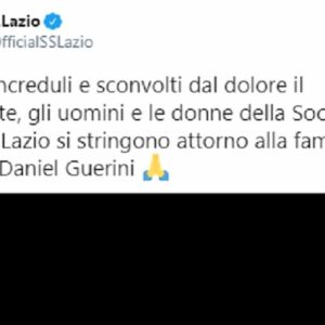 Daniel Guerini, calciatore della Primavera della Lazio, morto in incidente: schianto frontale a Roma