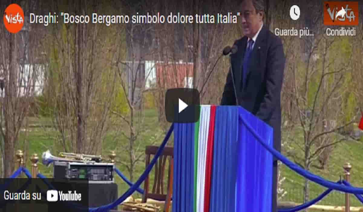 Draghi: “Bergamo è simbolo del dolore di tutta Italia. Lo Stato c'è e ci sarà” VIDEO