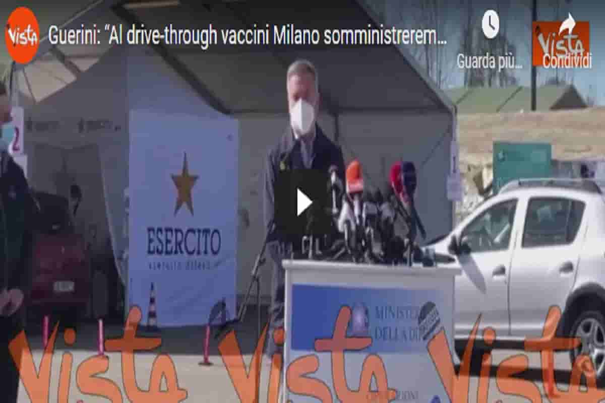 Vaccino anti-Covid, a Milano si fa in auto in 5 minuti al drive through della Difesa al parco del Trenno VIDEO