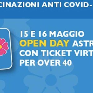 Vaccinazioni anti Covid Regione Lazio, open day Astrazeneca il 15 e il 16 maggio per gli over 40 (dal 1981 in poi)