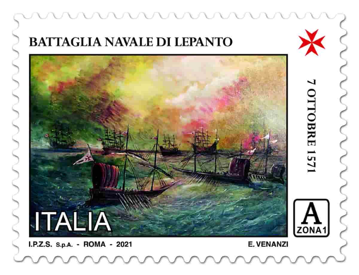Poste Italiane emette due francobolli ordinari celebrativi dello scontro navale di Lepanto e dell'Ordine di Santo Stefano Papa e Martire