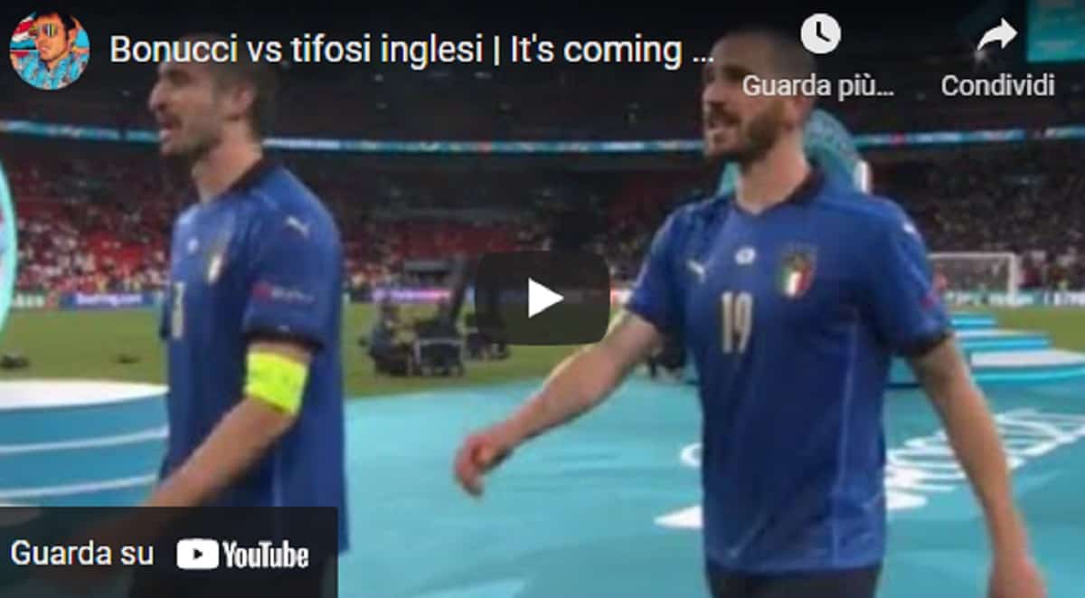 Italia-Inghilterra, Bonucci a fine partita: "Ne dovete mangiare ancora di pastasciutta" VIDEO