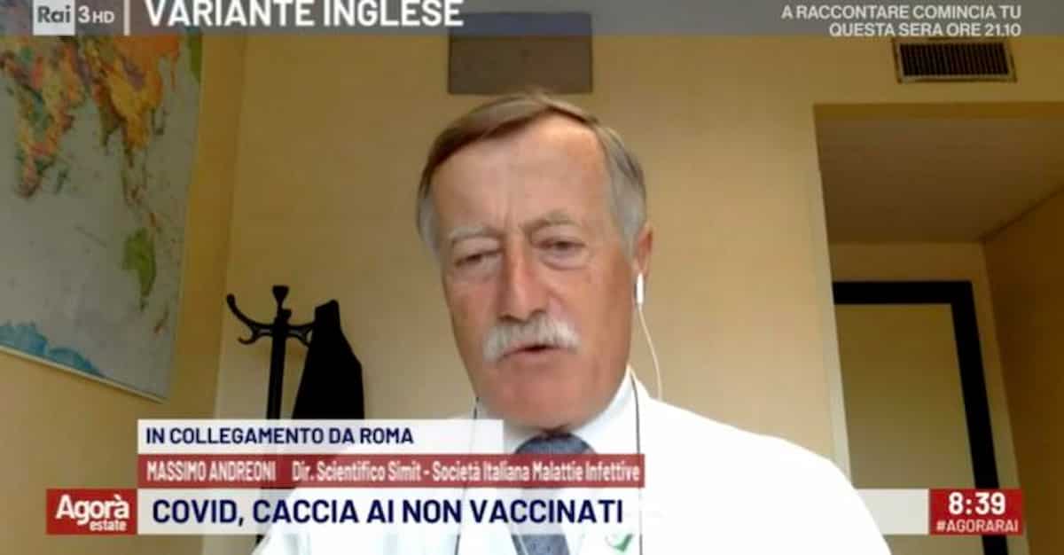 infettivologo Massimo Andreoni no-vax