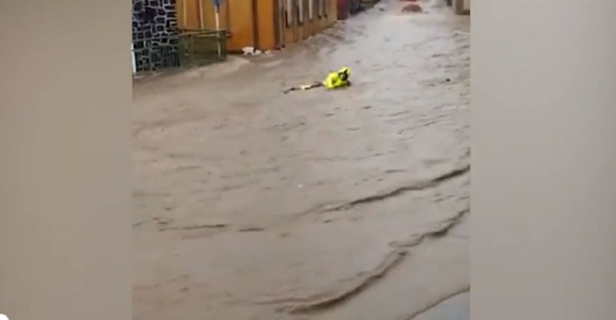 Alluvioni in Germania, abitanti salvano vigile del fuoco trascinato da acqua e fango VIDEO