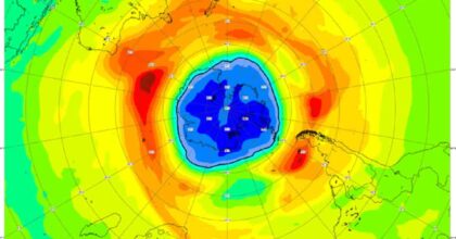 Buco dell'ozono, ora è più grande dell'Antartide. I dati del satellite Sentinel 5P