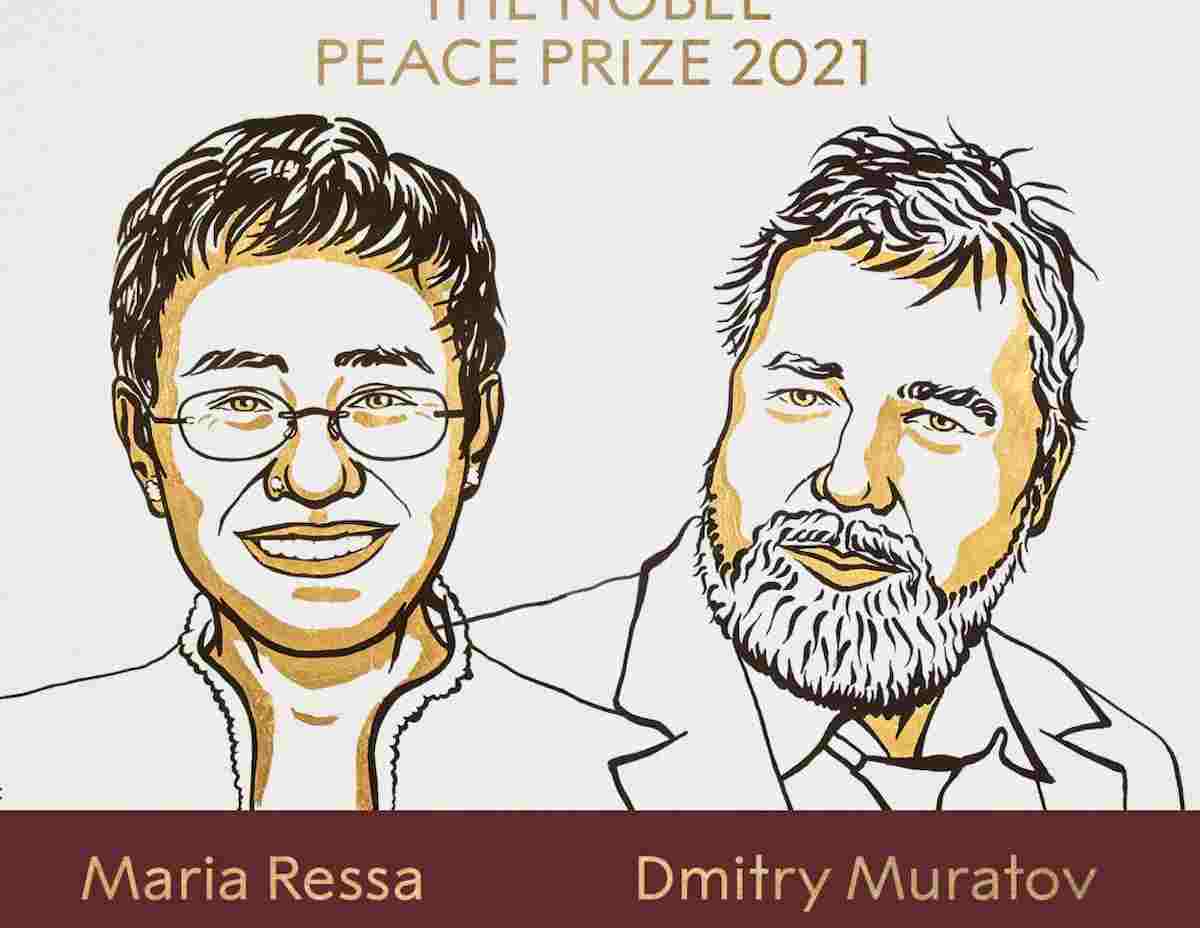 Nobel per la Pace 2021 ai giornalisti Maria Ressa e Dmitry Muratov: "Hanno difeso la libertà d'espressione"