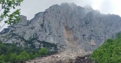 Trentino, grossa frana sul gruppo del Brenta: caduti massi di grandi dimensioni