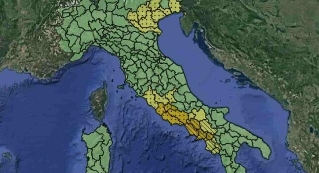 Allerta meteo in Lazio e Campania
