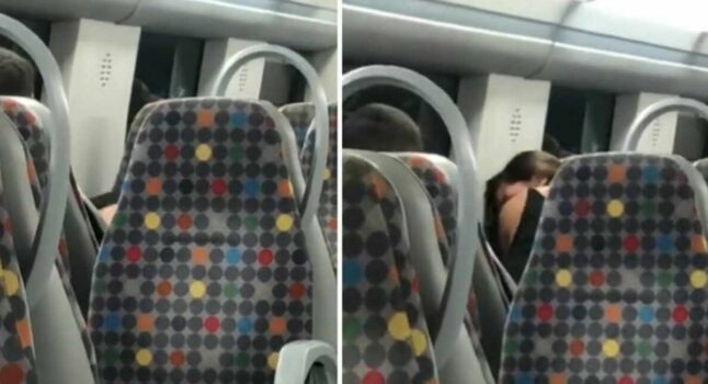 Fanno sesso in treno nella carrozza quasi deserta: ma un passeggero carica il video su Twitter