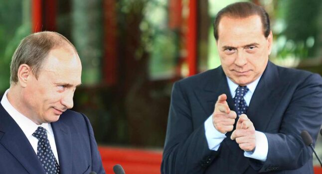 Vladimir Putin e Silvio Berlusconi (Ansa)