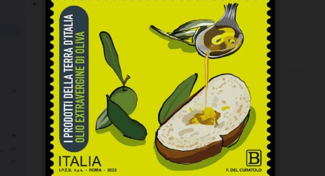 Poste Italiane, il francobollo dedicato all'olio extravergine di oliva