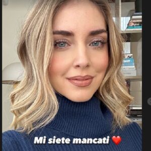 Chiara Ferragni in una storia su Instagram
