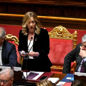 Giorgia Meloni al Senato FOTO ANSA