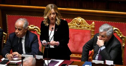 Giorgia Meloni al Senato FOTO ANSA