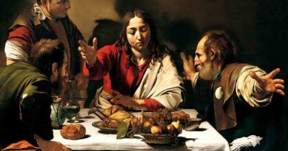 Gesù alla cena in Emmaus, quadro di Caravaggio