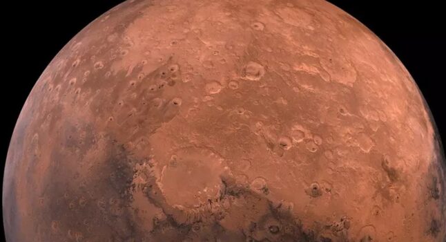Una foto di Marte, il pianeta rosso