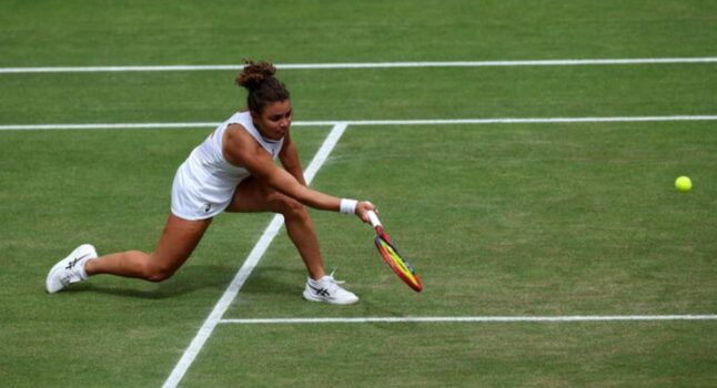 Jasmine Paolini durante la finale di Wimbledon